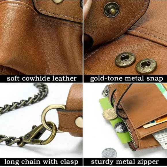 New Genuine Leather wallet Soft Bifold Rfid for Men - Picture 5 of 8